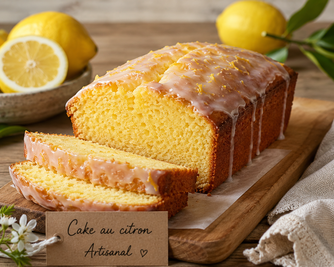 🍋 Cake au citron artisanal